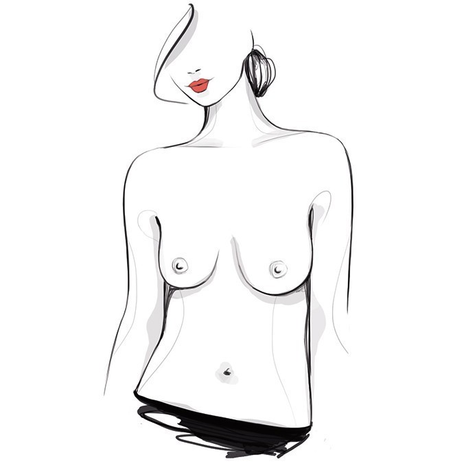 Asymmetrische Brust Asymmetrische Brust