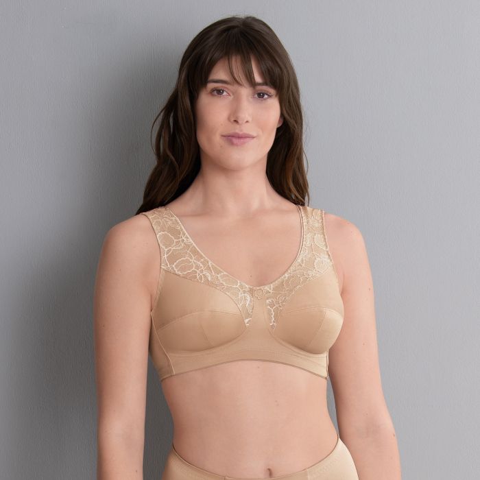 Anita microenergen non-wired con alivio de tensión Bra amplia correas acolchadas 5409 En Beige